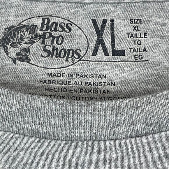 Bass Pro Shops Gray T-Shirt An American Tradition - Picture 7 of 11